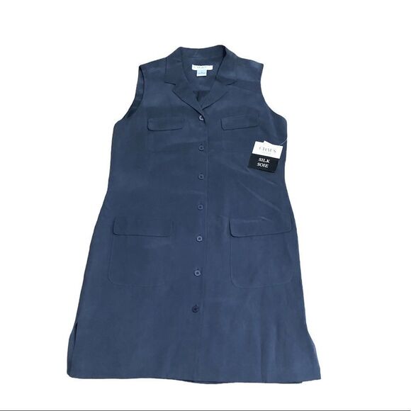 Chaus 100% Silk Long Vest